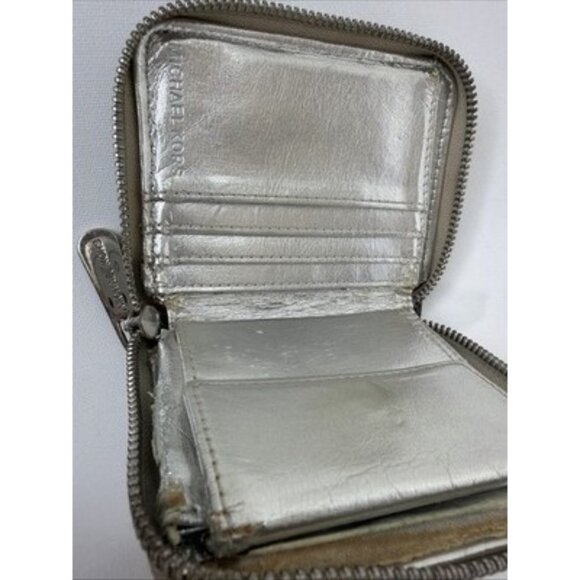 Michael Kors Python Embossed Leather Hobo Shoulder Bag Gold Hardware + Wallet - Picture 15 of 16